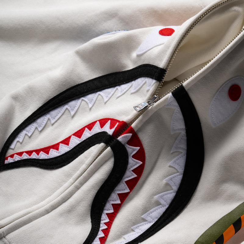 A Bathing Ape Shark Full Zip Hoodie - Ivory