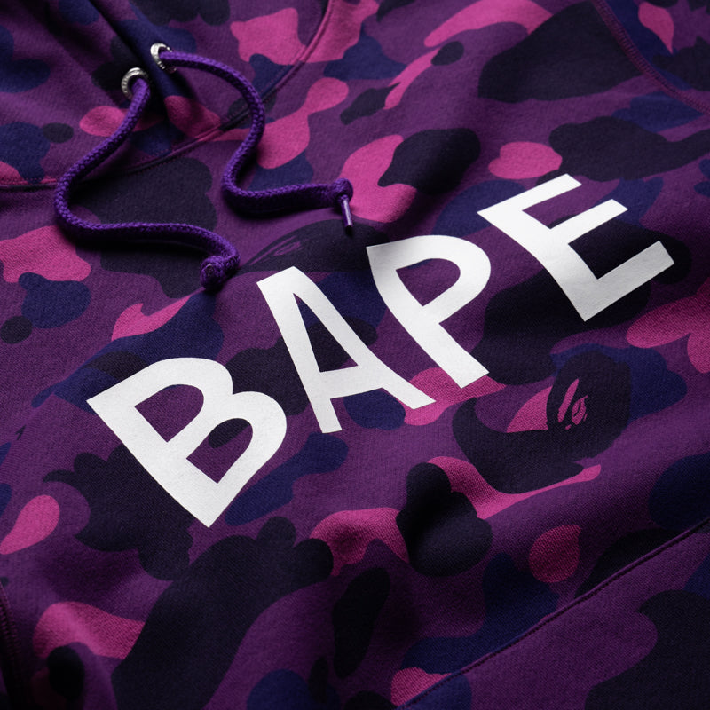 A Bathing Ape Color Camo Bape Pullover Hoodie - Purple