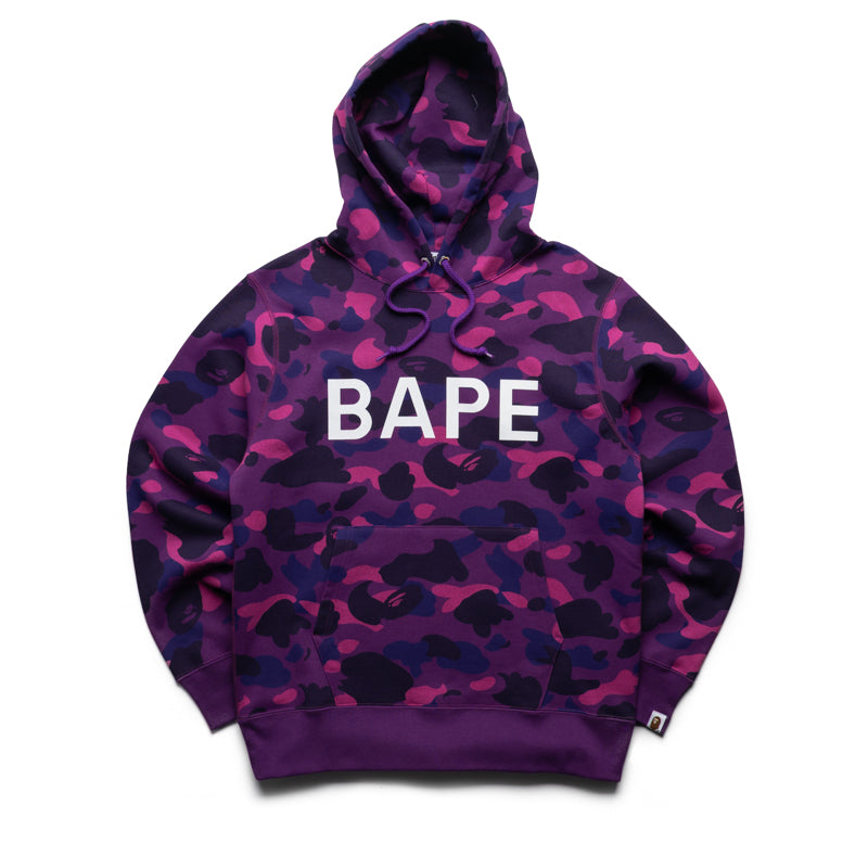 A Bathing Ape Color Camo Bape Pullover Hoodie - Purple