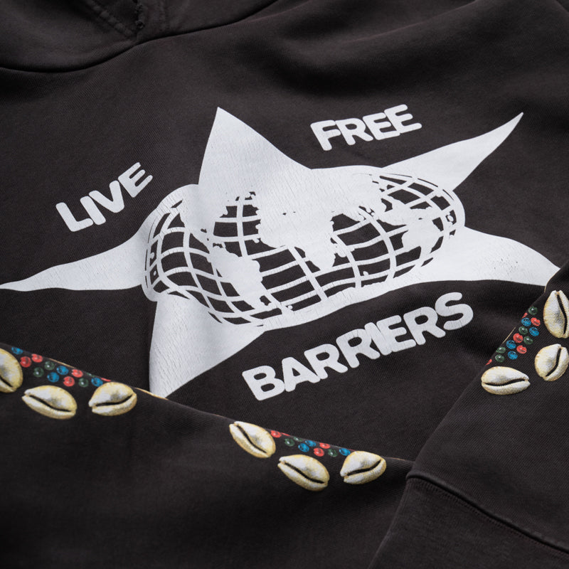 Barriers Worldwide Cowrie Shell Hidden Pocket Hoodie - Mink