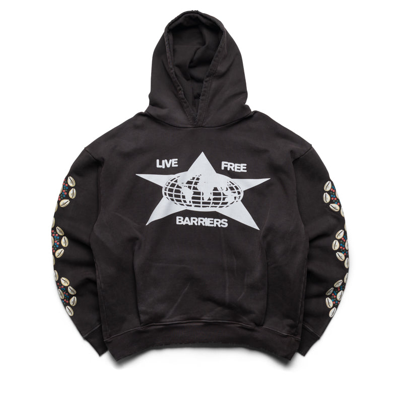 Barriers Worldwide Cowrie Shell Hidden Pocket Hoodie - Mink
