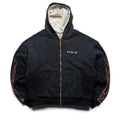 Nothing Grows Overnight Flame Logo Full Zip Hoodie - Black