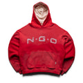 Nothing Grows Overnight Arched Pullover Hoodie - Red