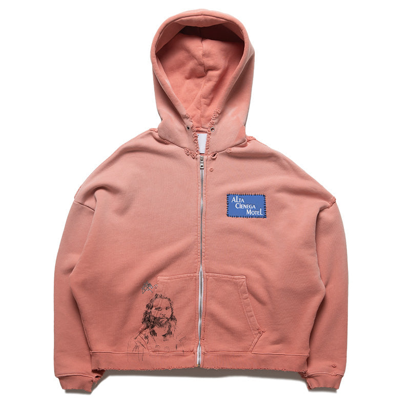 Paly Hollywood Alta Cienega Zip Hoodie - Pink