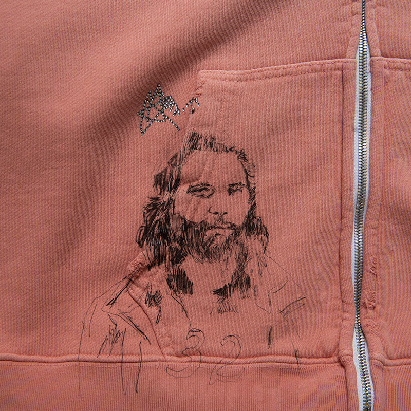 Paly Hollywood Alta Cienega Zip Hoodie - Pink