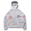 Paly Hollywood Joshua Tree Double Zip Hoodie - Heather Grey/Multi