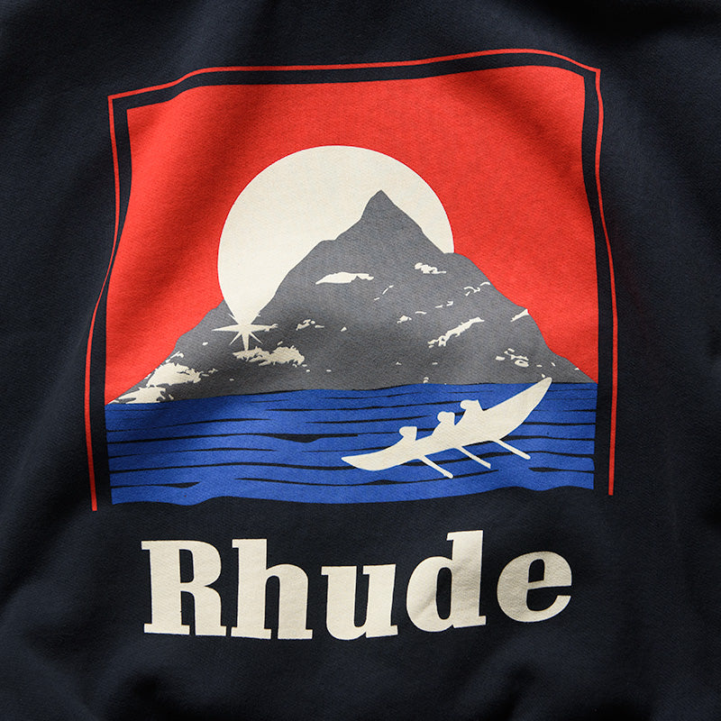 Rhude Moonlight Regatta Hoodie - Vintage Black/Red