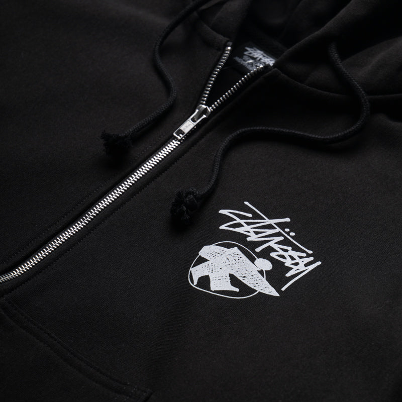 Stussy Long Haul Zip Hoodie - Black