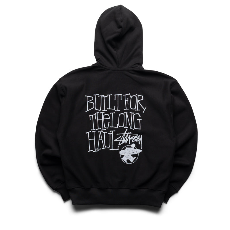 Stussy Long Haul Zip Hoodie - Black