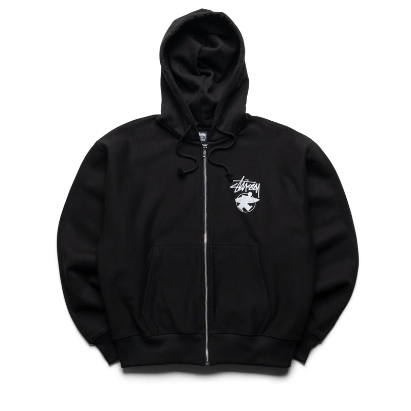 Stussy Long Haul Zip Hoodie - Black