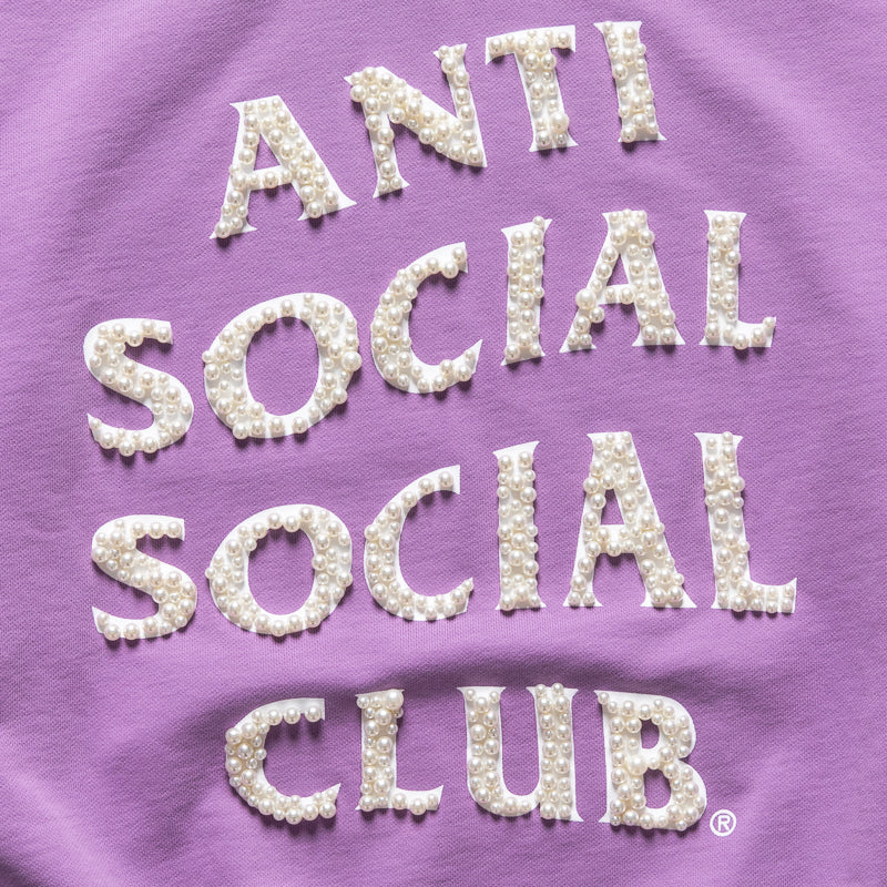 Anti Social Social Club Clutching Pearls Hoodie - Washed Purple