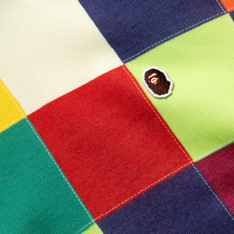 A Bathing Ape Multi Color Patchwork Pullover Hoodie - Multi