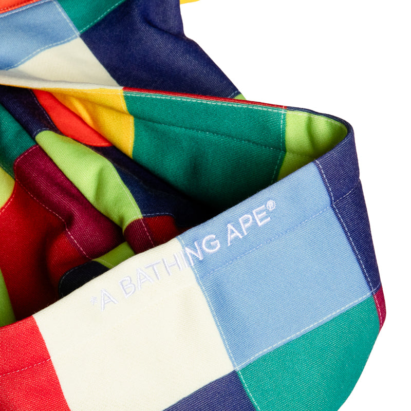 A Bathing Ape Multi Color Patchwork Pullover Hoodie - Multi