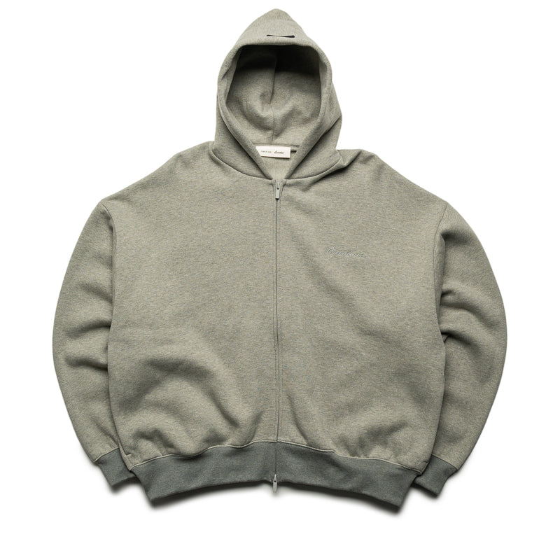 Fear Of God Essentials Signature Classic Full Zip Hoodie - Concrete Heather