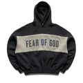Fear Of God Essentials Cropped Relaxed Paneled Hoodie - Iron Grey Heather/Seal Heather