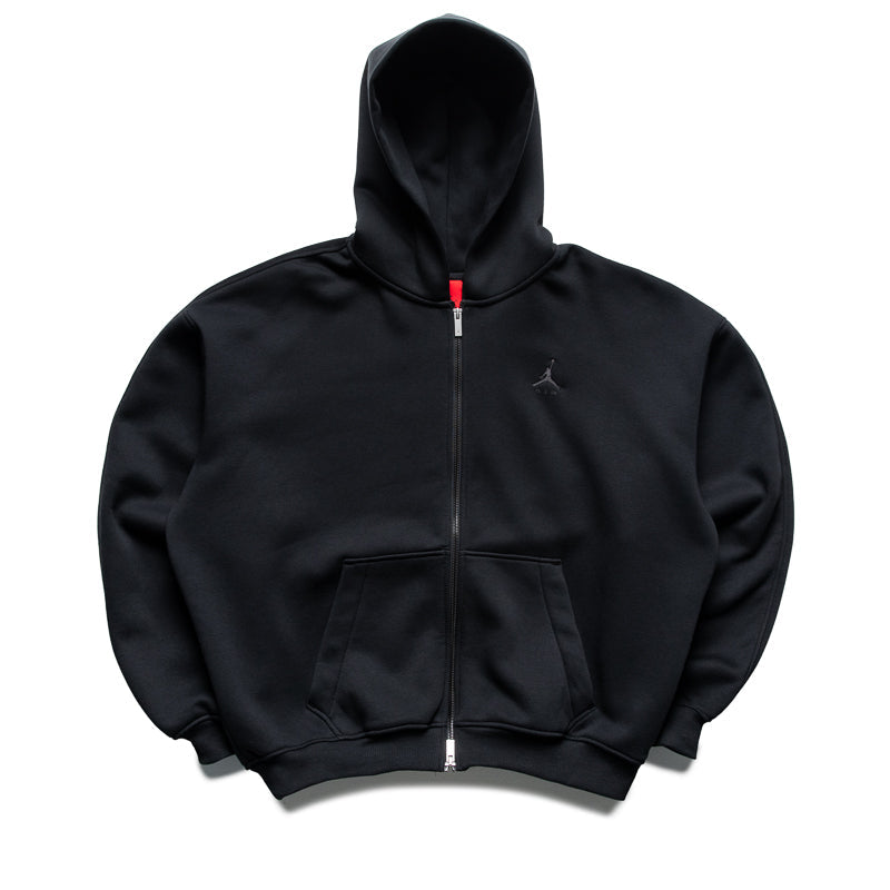 Jordan Brooklyn Oversized Fleece Full Zip Hoodie - Black/Dark Smoke Grey
