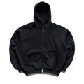 Jordan Brooklyn Oversized Fleece Full Zip Hoodie - Black/Dark Smoke Grey