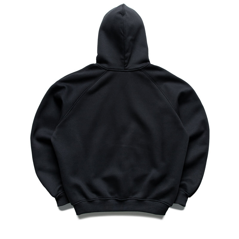 Jordan Brooklyn Oversized Fleece Full Zip Hoodie - Black/Dark Smoke Grey