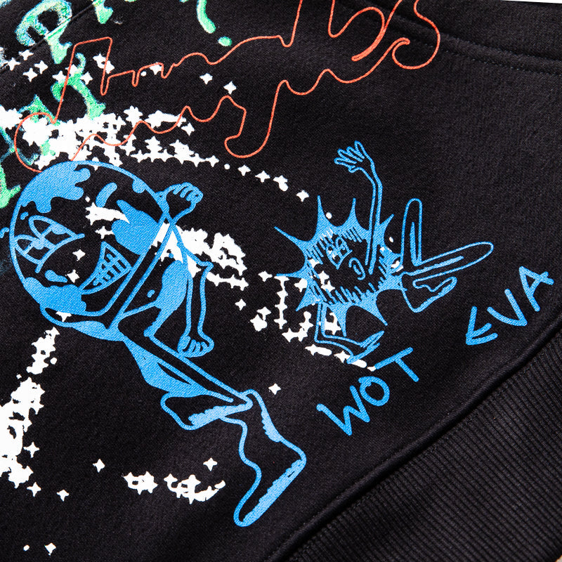 Jungles Test Print Hoodie - Black