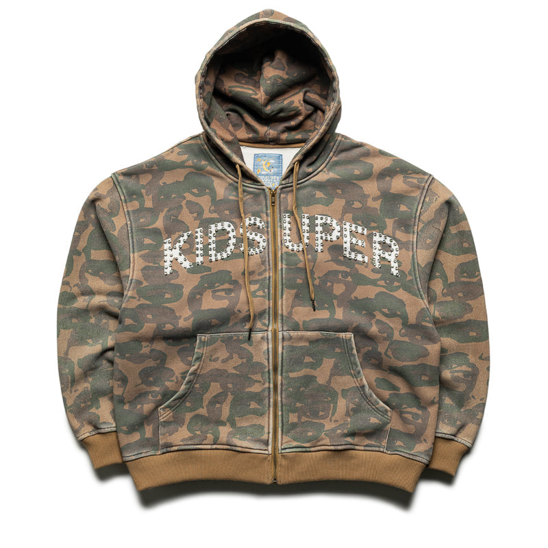 KidSuper Face Camo Hoodie - Dark Green