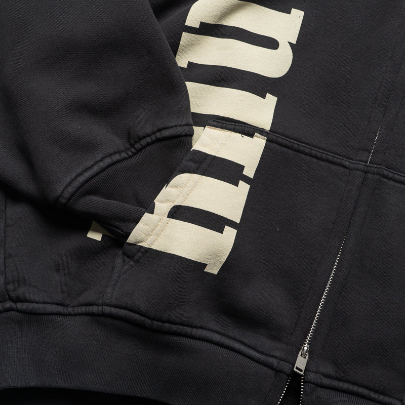 Rhude Eagle Pass Zip Up Hoodie - Vintage Black/White