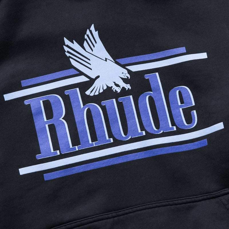Rhude Rossa Hoodie - Vintage Black/Blue
