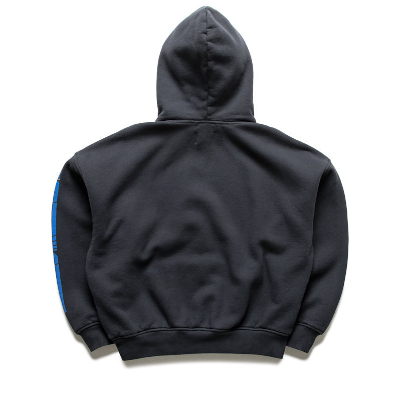 Rhude Split Petrol Logo Hoodie - Vintage Black/Red